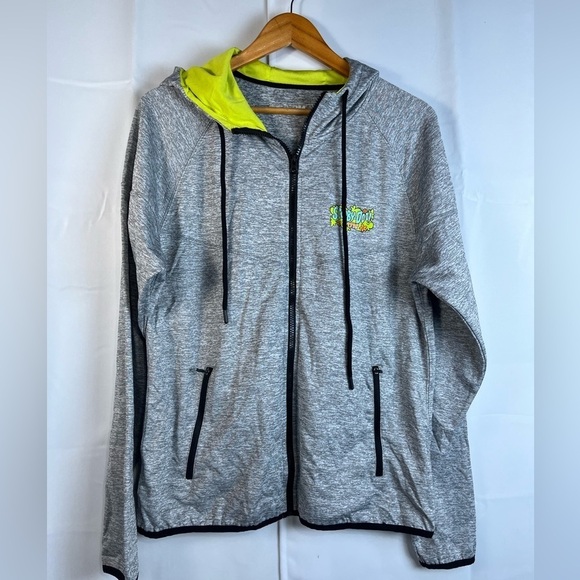 RM Running Man Scooby Doo Run Full Zip Hoodie Sweatshirt Womens Gray L - Picture 1 of 10